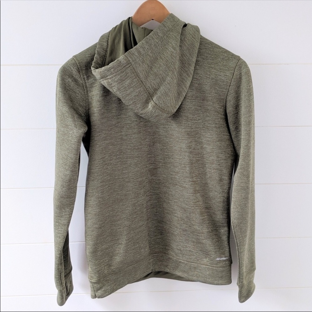 Adidas Climawarm Post Game Climawarm Hoodie Green View 2